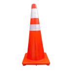 CONO DE TRANSITO 70CM NARANJA CON CINTA REFLECTIVA