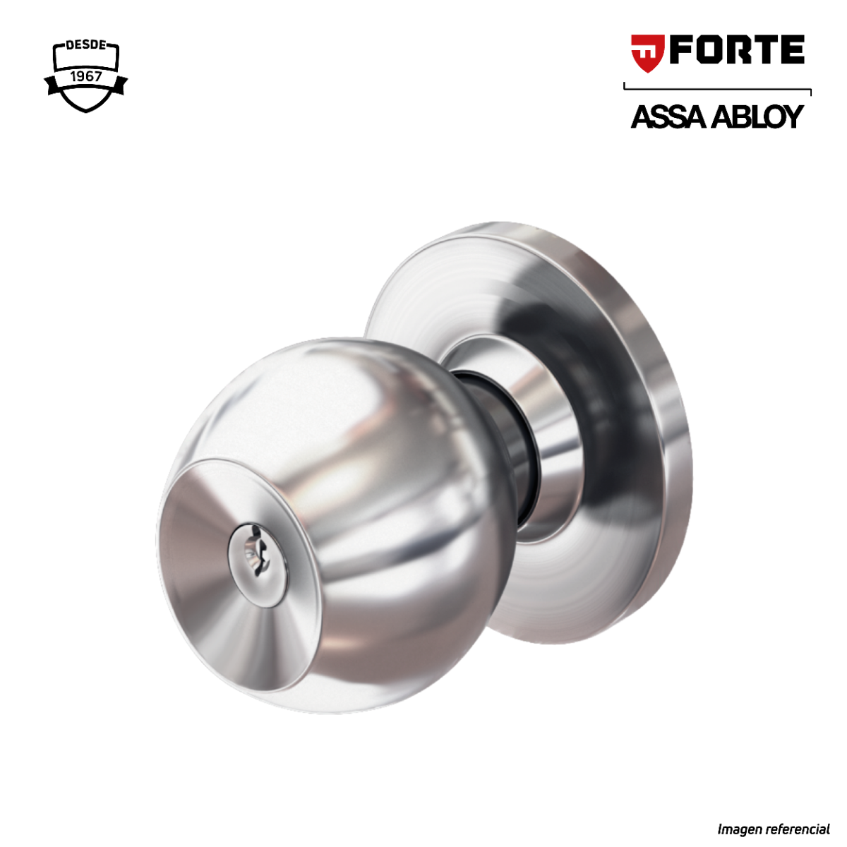 ai007_assaabloy_1 POMO PARA DORMITORIO 07 ACERO INOXIDABLE - Imagen 1