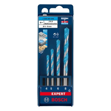 SET DE 4 BROCASS MULTIMATERIAL EXPERT 4-8MM CYL-9 MULTICONSTRUCCION BOSCH