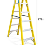 ESCALERA TIJERA DE FIBRA DE VIDRIO DOBLE ACCESO 6 PELDAÑOS
