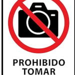 Avisos de no tomar fotos 30x20 cm