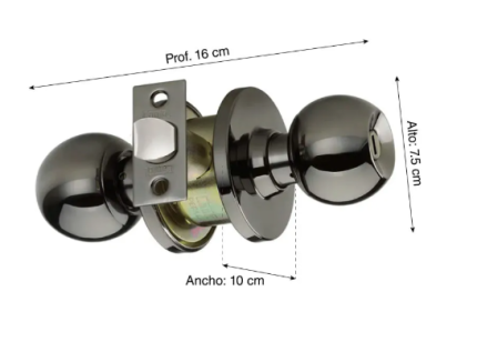 CERRADURA DE POMO BAÑO BRONCE QUEMADO