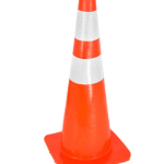 CONO DE TRANSITO 90CM NARANJA CON CINTA REFLECTIVA